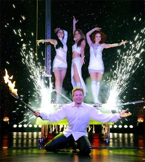 Peter Marvey Illusionist creating a mind-bending visual trick on stage at a Ministry of Magic show