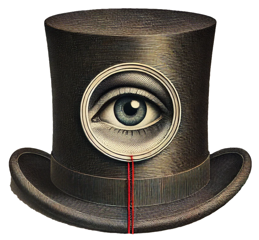 AI Generated Illustration of an Eye on a Top Hat